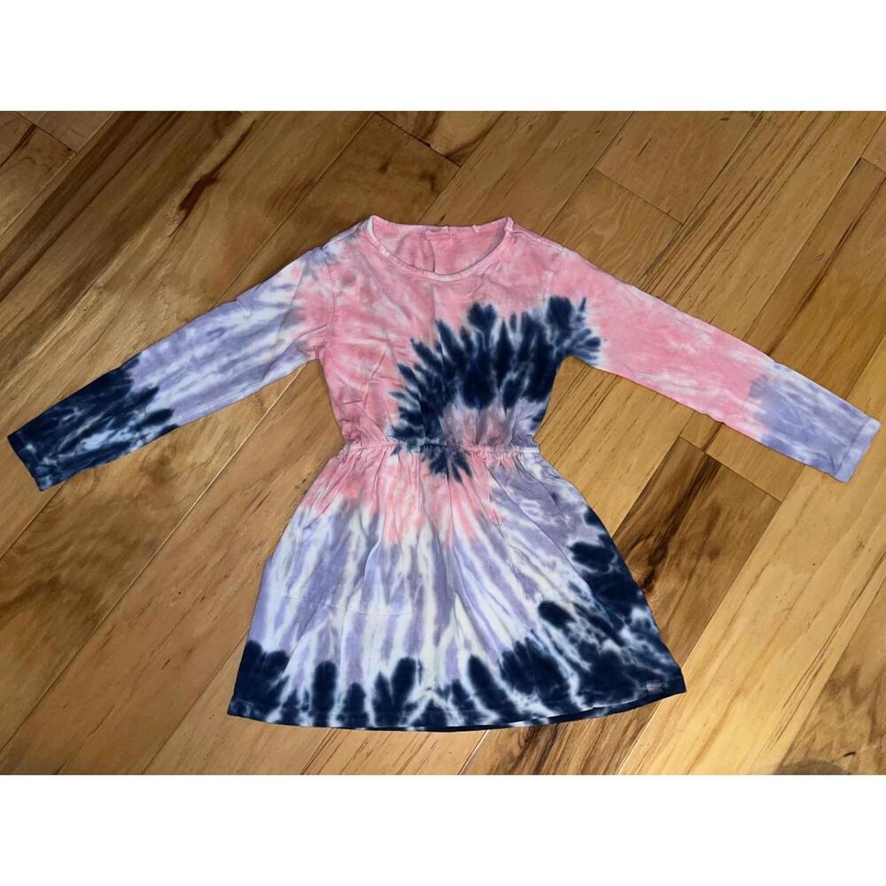 SOVEREIGN CODE GIRLS PINK & PURPLE TIE DYE DRESS SIZE 4T EXCELLENT COND LD6